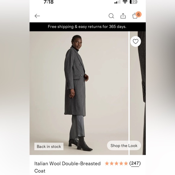 Quince Italian Wool Double-Breasted Coat camel - Picture 9 of 15